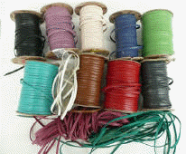 Colours of kangaroo hide laces - more can be ordered